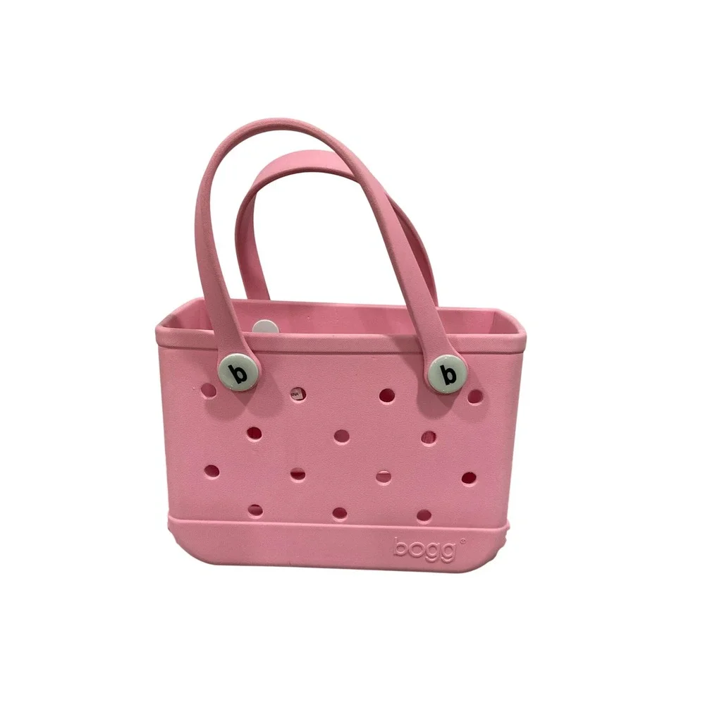Bitty Bogg mini bag tote bubblegum pastel pink white clear pouch 11